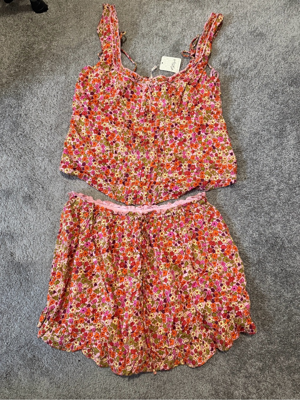Free People Ellia Set in Spring Blossom